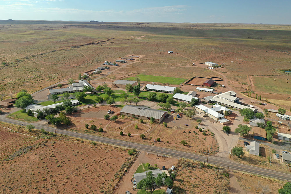 Aerial view of Holbrook Indian School