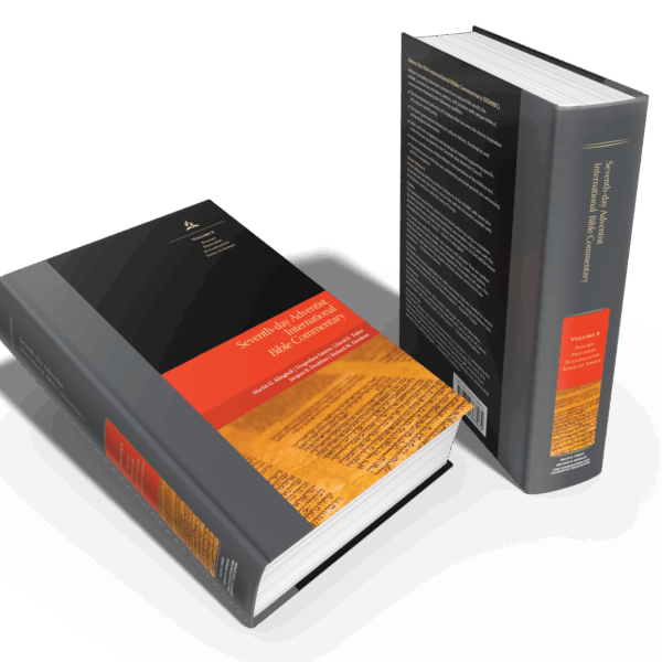 A photo of volume 6 of the new Seventh-day Adventist International Bible Commentary.