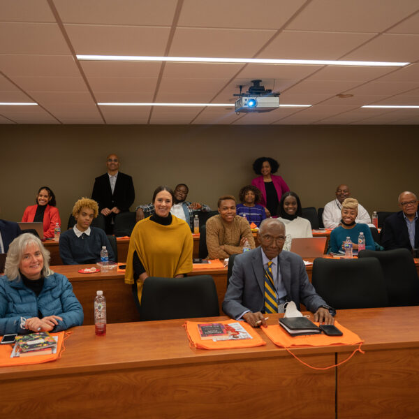 Speakers, participants, and organizers of the North American Division's (NAD's) counternarrative writing conference, part of the NAD's Adventist Ministries Convention, held January 9 & 10, pose for a picture together
