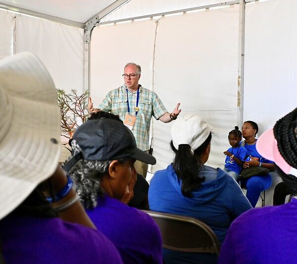 Rick Remmers, NAD assistant to the president, in the Gillette Camporee prayer tent