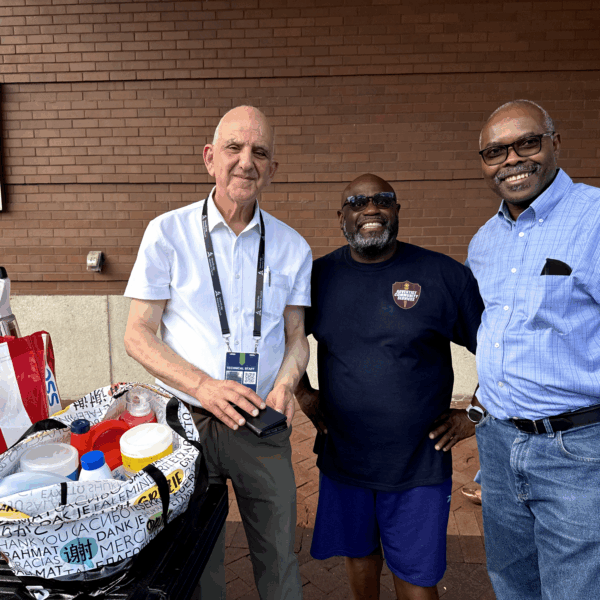 Church members help refugees by gather necessary supplies for them.