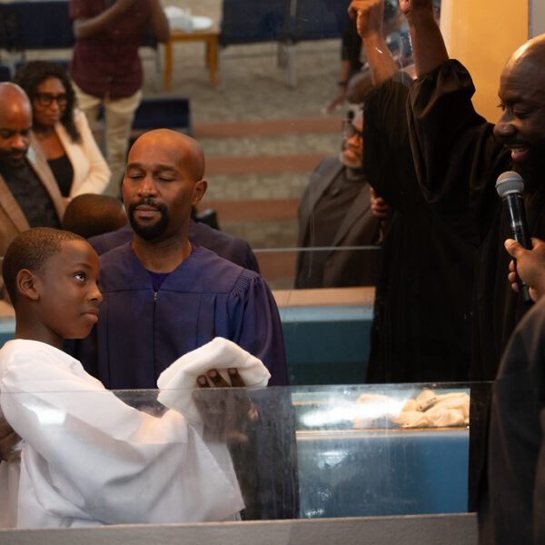 Young man gets Baptized