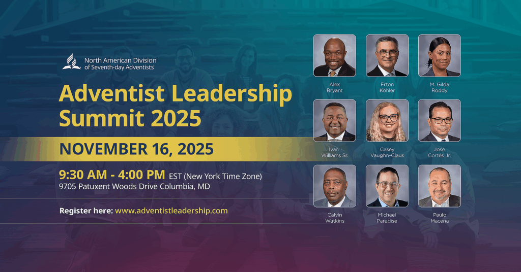 A flyer for the Adventist leadership summit