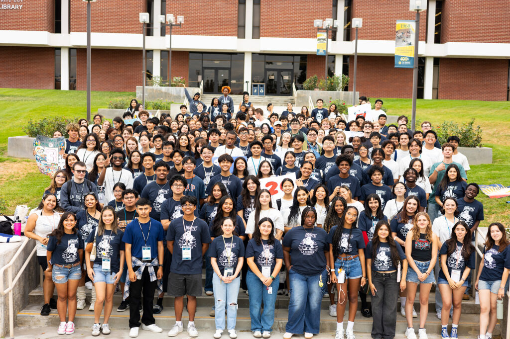 A group of college students at La Sierra University campus