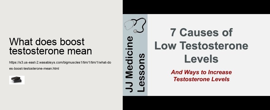 what does boost testosterone mean