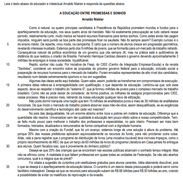 Simulado UNIVASF + TEXTO 1