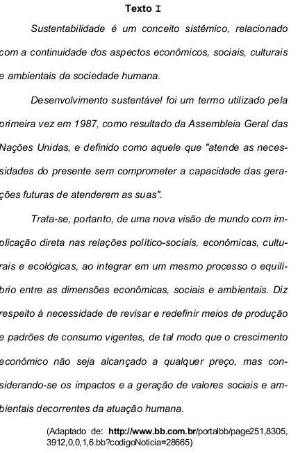 Prova BANCO DO BRASIL - Português 3 - Questões de 7 à 10 - Simulado Brasil Concurso