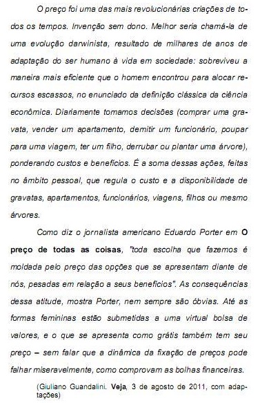 Prova BANCO DO BRASIL - Português 4 - Questões de 5 à 10 - Simulado Brasil Concurso