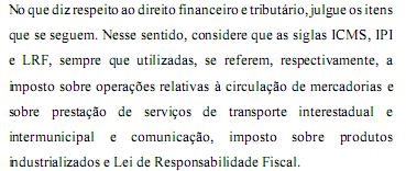 Prova TCE-RO - Direito Econômico-Financeiro 1 - Questões de 1 à 9 - Simulado Brasil Concurso