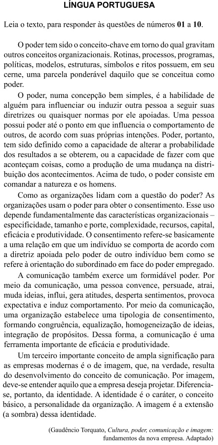 Questão 1-10 - Prova FUNDAP - Português 1 - Questões e Simulados - Simulado Brasil Concurso