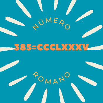 385 em número romano