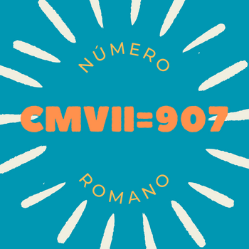 Número romano CMVII