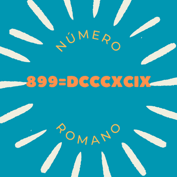 899 em número romano