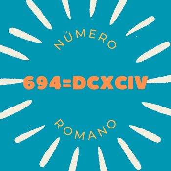 694 em número romano