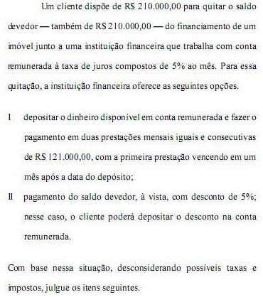 questao 7 basa matematica financeira 1 - Simulado Brasil Concurso