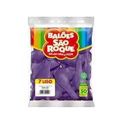 Imagem de Balao 7 Liso Roxo Uva Cxx10Pcx50Un Sao Roque