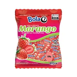 Imagem de Bala Mast Bola7 Morango Cxx20Pcx600G Riclan