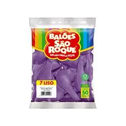 Imagem de Balao 7 Liso Roxo Ametista Cxx10Pcx50Un Sao Roque