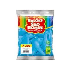 Imagem de Balao 7 Liso Azul Baby Cxx10Pcx50Un Sao Roque