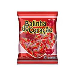 Imagem de Balinha Coracao Morango 500G Cxx16Pcx125Un Boavistense