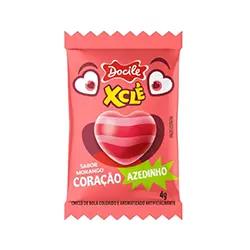 Imagem de Chicle Xcle 4G Coracao Azedinho Morango 20Dpx40Unx4G