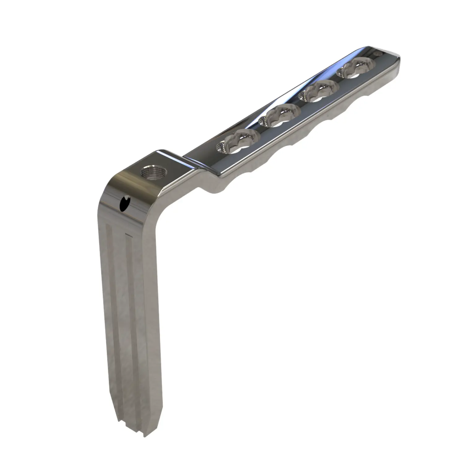 Imagem de: Placa Pediátrica Proximal 90º 4 Furos - 5mm