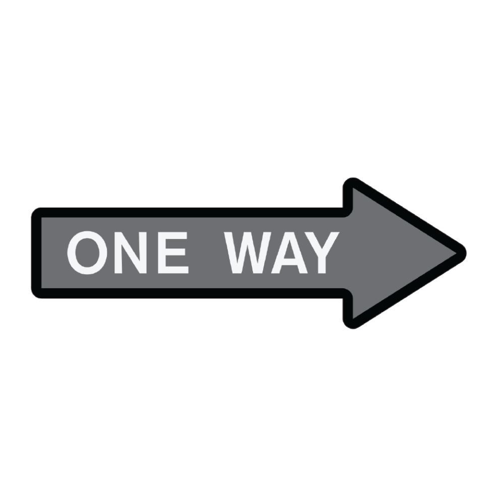 one-way-floor-decal-deadline-signs