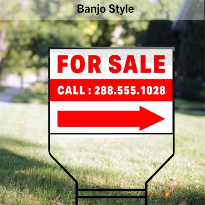 2 LAND CONTRACT  6 x 24 Real Estate Sign Riders 2 sided Outdoor NEW FREE SHIP 