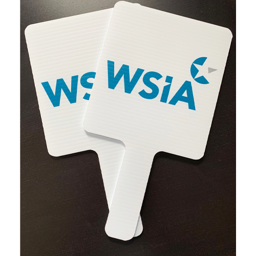 Handheld paddle signs and custom paddle signs deadline signs