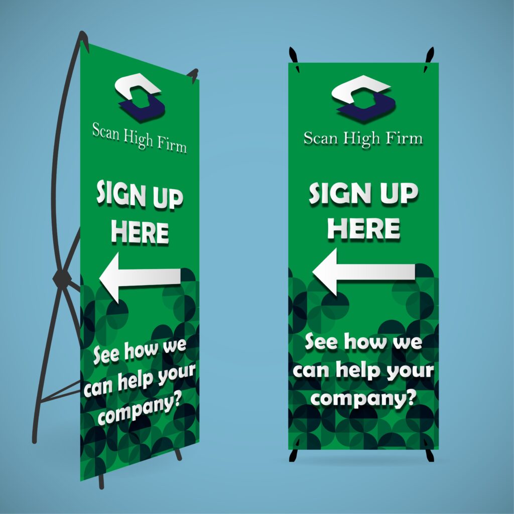 NonRetractable Banner Stand Deadline Signs