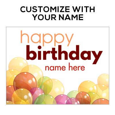 Happy Birthday Balloons Lawn Sign - Deadline Signs