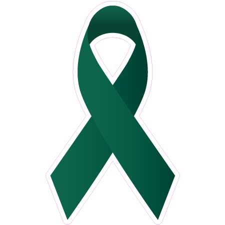18 Cancer Ribbon Emerald Green 