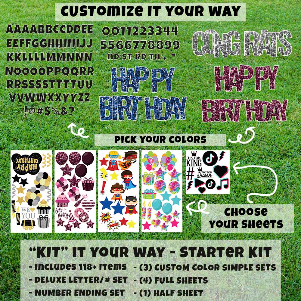 "Kit" It Your Way Business Starter Kit Customizable Yard Sign Set