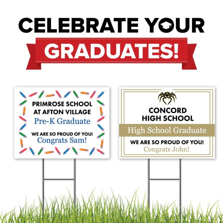 Graduation Celebrate Graduate Lawn Sign Kit Deadline Signs