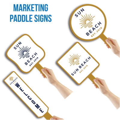 Handheld Paddle Signs and Custom Rally Fans - Deadline Signs