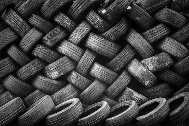 A huge pile of used tires