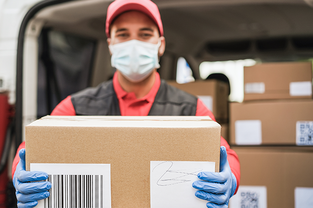 Image of a person working as a food product distributor.