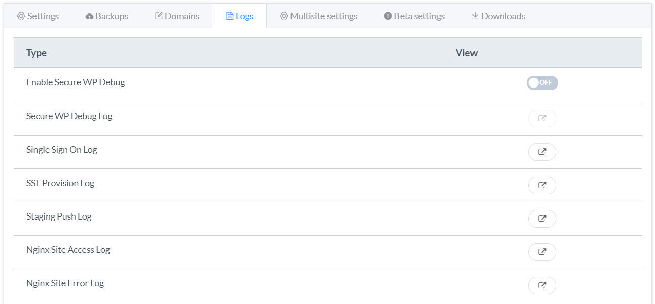 Common Log Locations GridPane