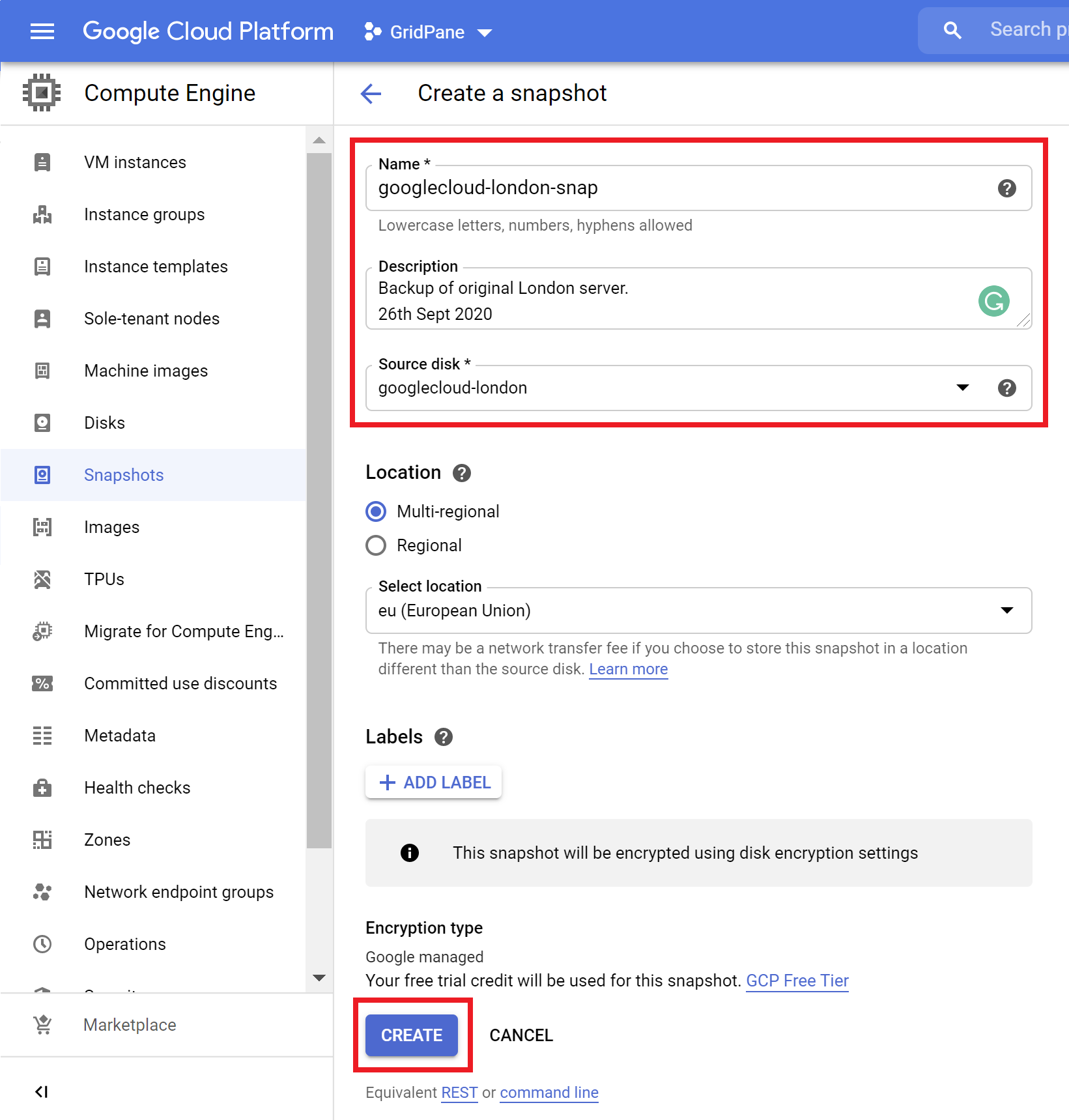 google cloud vm ftp server