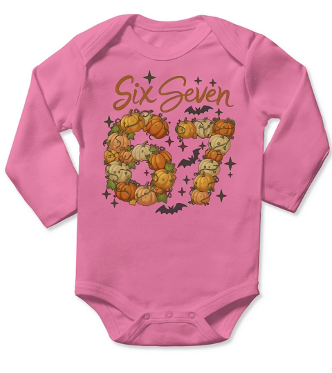 6 7 Trend Meme Halloween Long Sleeve Baby One-Piece