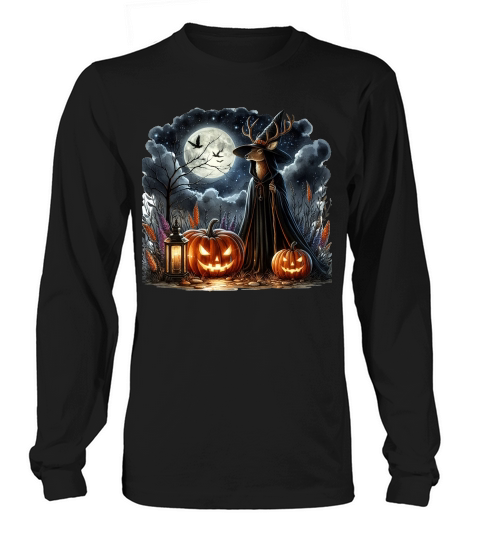 Deer Watercolor Halloween Design Long sleeved Unisex