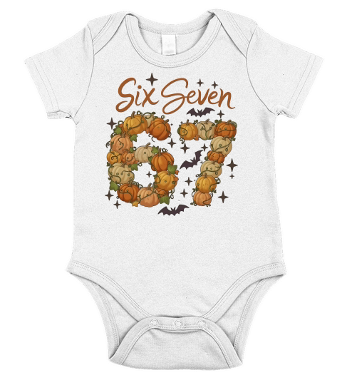 6 7 Trend Meme Halloween Short Sleeve Baby One-Piece