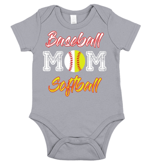 Baseball - Softball Mom T-Shirt Short Sleeve Baby One-Piece