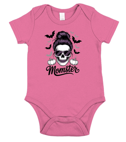 Momster Halloween Short Sleeve Baby One-Piece