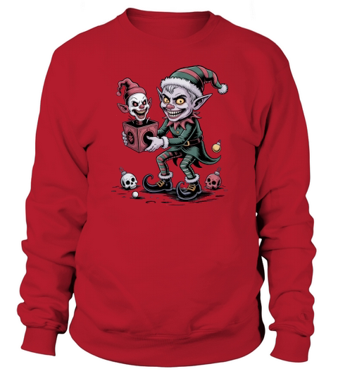 Holiday Dark Gothic Elf Christmas Sweatshirt Unisex