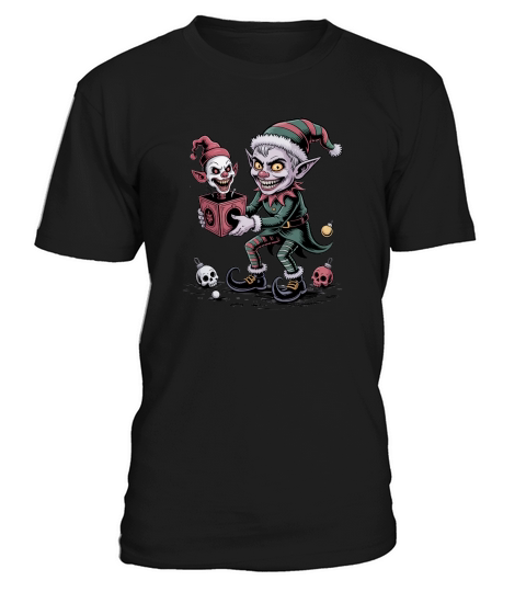 Holiday Dark Gothic Elf Christmas T-Shirt Unisex