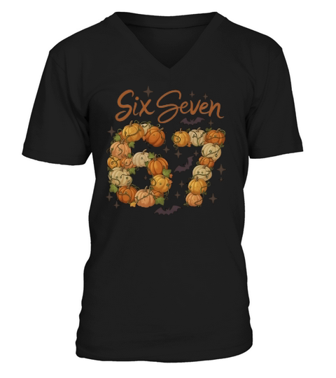 6 7 Trend Meme Halloween V-Neck T-shirt