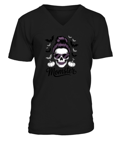 Momster Halloween V-Neck T-shirt