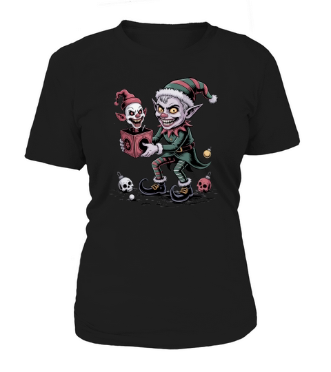 Holiday Dark Gothic Elf Christmas Women's T-Shirt