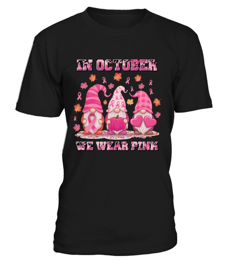 October Pink Gnome Breast Cancer T-Shirt Unisex